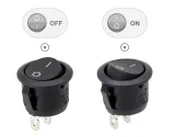 Kolébkový vypínač ZAP/VYP kulatý 15 mm pro vestavbu – 4