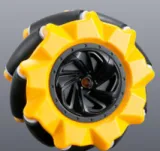 Mecanum Kolo /Omnidirekční Kolo - 80MM-A Žluté - sada 2 kol (1xL+1xR) – 2