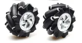Mecanum Kolo /Omnidirekční Kolo - 80MM-A Černé - sada 2 kol (1xL + 1xR) – 1