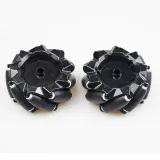 Mecanum Kolo /Omnidirekční Kolo - 80MM-A Černé - sada 2 kol (1xL + 1xR) – 2