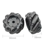 Mecanum kolo / omnidirekční kolo - 60MM-K černá sada 4 ks – 2