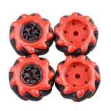 Mecanum kolo / omnidirekční kolo - 60MM-K červená - sada 4 ks – 2