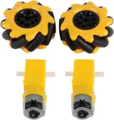 Mecanum kolo / omnidirekční kolo - 60MM-K žlutá - sada 4 ks – 2