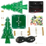Pájecí sada vánočního stromku s blikajícími červenými, zelenými a žlutými LED – 2