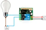 Bezdrátový reléový modul včetně dálkového ovládání (2 tlačítka) - 12V, 1 kanál, 433Mhz RF – 2