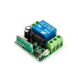 Bezdrátový reléový modul včetně dálkového ovládání (2 tlačítka) - 12V, 1 kanál, 433Mhz RF – 6