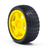 Kolo s gumou pro robot nebo smart car žluté – 1