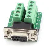 Adaptér DB9 samice D-SUB RS232 sériový na šroubovací svorkovnici – 2