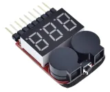 LIPO tester s alarmem a bzučákem 1S až 8S – 2