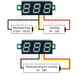 Voltmetr 0V-100V Modrý – 3
