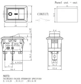 Kolébkový spínač/ kolébkový vypínač ZAP/VYP KCD1 - 6A/250V 2pin – 2