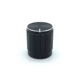 Hliníkový kryt pro otočný přepínač / potenciometr (vnitřní průměr: 6mm, vnější 15mmx17mm) - černý – 3