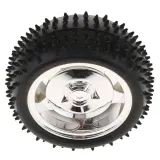 Smart Car Model Robot Gumová pneumatika/kolo 85x38mm pro Arduino, pasuje na 4WD/2WD - stříbrná – 4