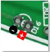 Pájení LED na desku plošných spojů s označením polarity