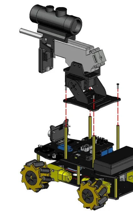 ACEBOTT Rozšíření vodní dělové koule pro ESP32 robotické auto