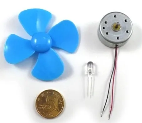 Sada DC motoru větrného generátoru s vrtulí 60 mm