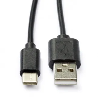 USB-A na USB-C kabel 30cm krátký černý
