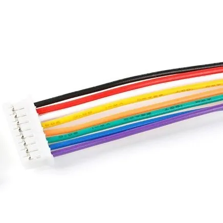 8 Pins Connector/Terminal vodič, 1stranný - male, 26AWG 20cm, XH2.54mm