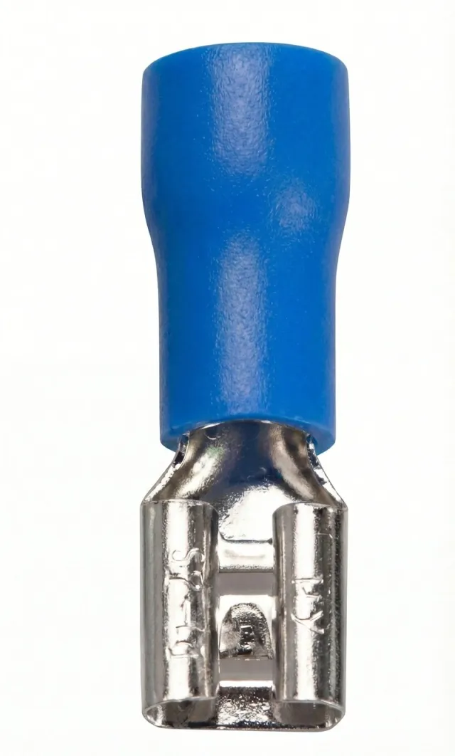 Izolovaná samičí kabelová koncovka 6,3 mm – Modrá