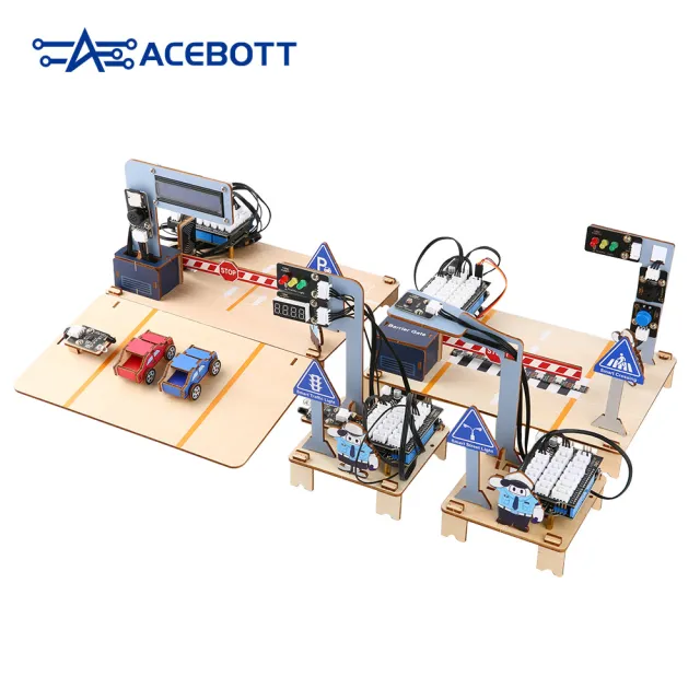 ACEBOTT ESP32 Kit pro řízení dopravy se semafory, počítadlem dopravní zátěže a správou parkovacího přístupu QE027