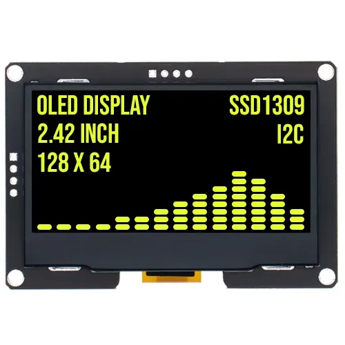 2.4 inch OLED displej 128x64 Žlutý I2C SSD1309 3.3V