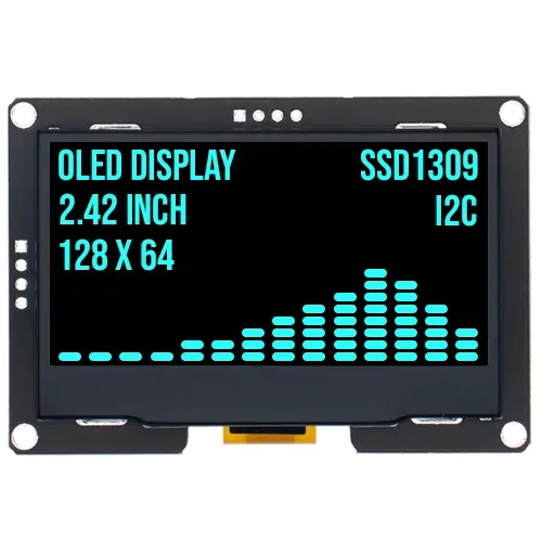 2.4 inch OLED displej 128x64 Modrá I2C SSD1309 3.3V