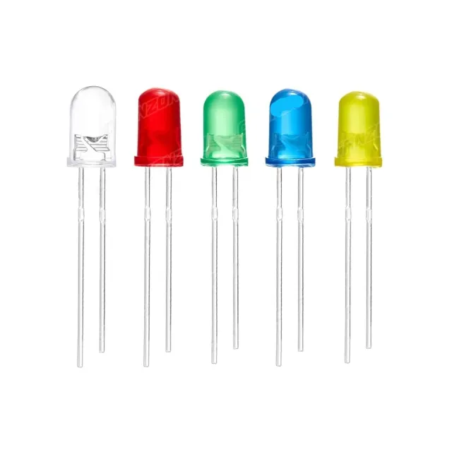 10x LED diody 5 různých barev