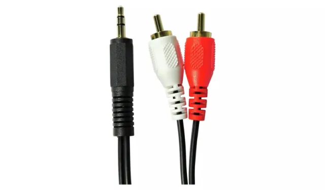 Mini Jack 3.5mm na 2x Cinch RCA 5 meter