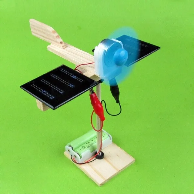 Mini dřevěné letadlo na solární energii (vzdělávací)