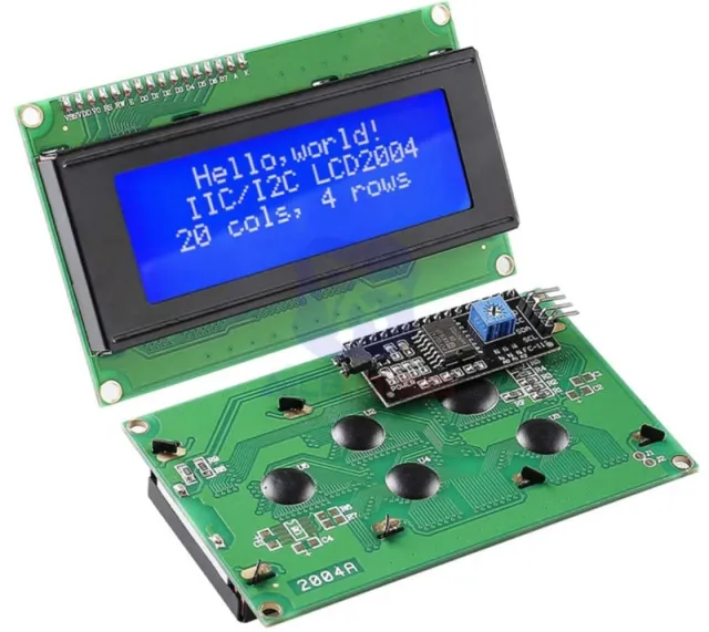 2004 LCD modrý backlight 20x4 s I2C předpájený