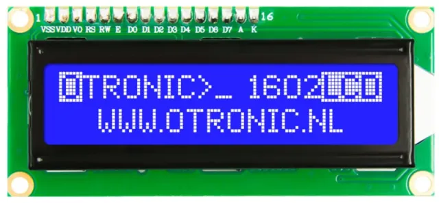 1602 LCD  modré podsvícení 5V