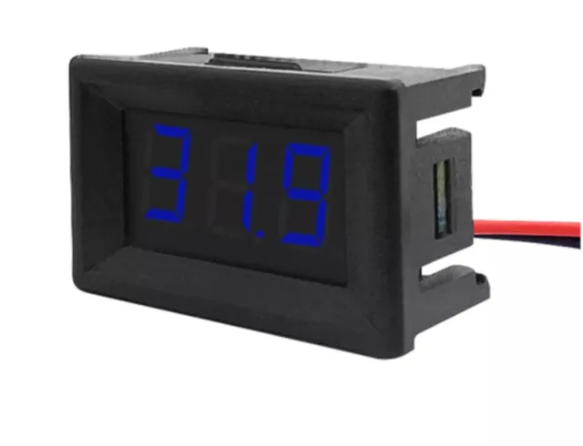 Voltmetr DC 3,5V-30V -  Modrý, 0.56 inch, vestavný