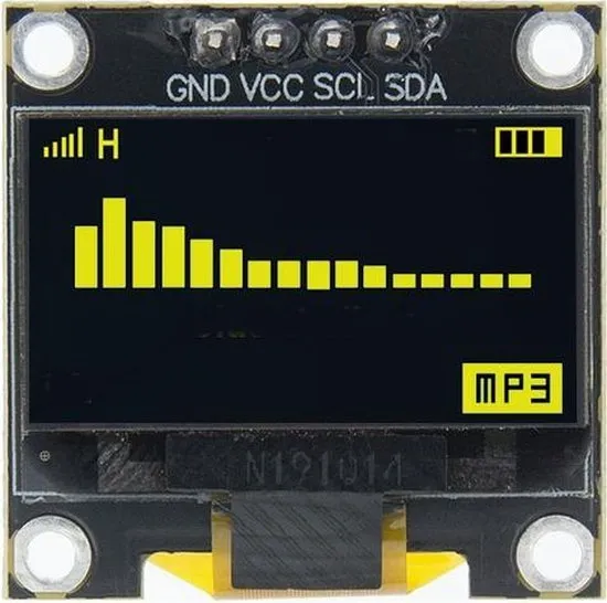 Mini OLED displej žlutá 0.96 inch 128x64 I2C