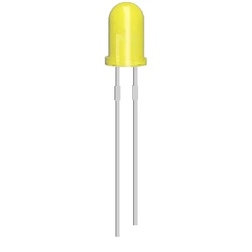 10x LED dioda 5mm žlutá 2V