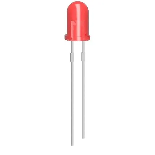 10x LED dioda 5mm červená 2V
