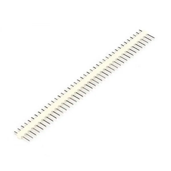 40 Pins header Male 2.54mm Bílá