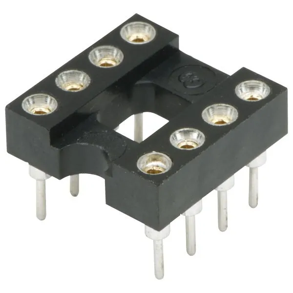 PCB 8 Way IC Socket kulaté otvory