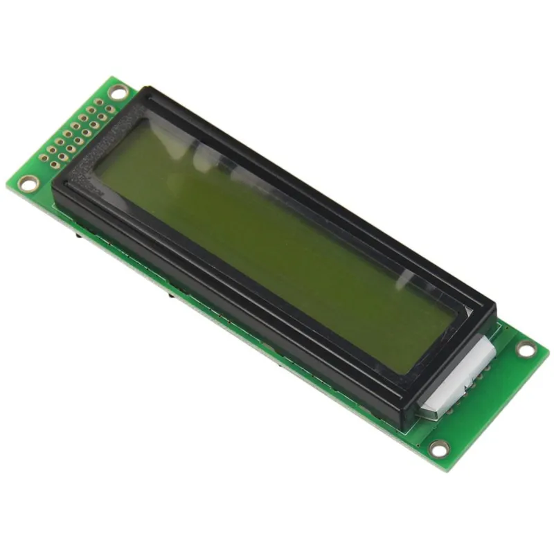 2002 LCD 5V  zeleno/žluté podsvícení 20x2