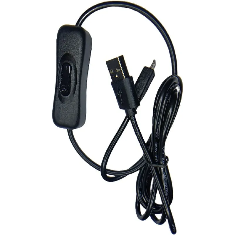 USB na Micro-USB napájecí kabel s vypínačem AAN/UIT