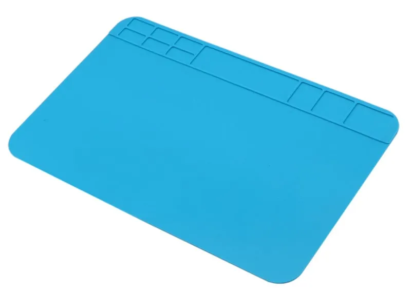 Flexibilní silikonová pájecí podložka 30x20cm modrá