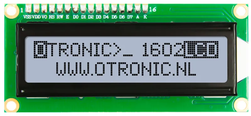 1602 LCD šedý / černý s podsvícením