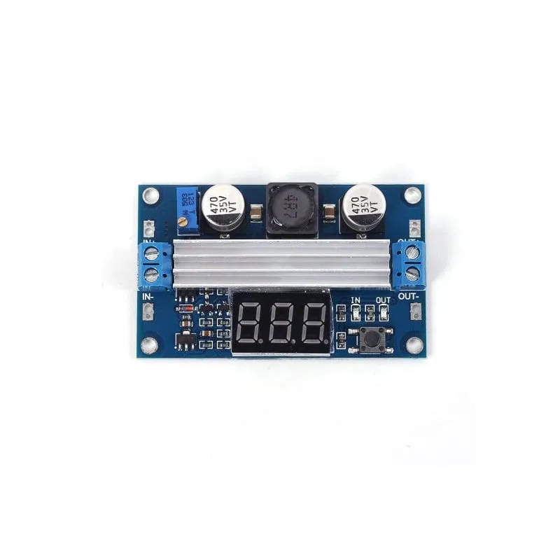 Vysoce výkonný nastavitelný step-up modul DC-DC 3.0~35V na 3.5~35V 100W s digitálním voltmetrem