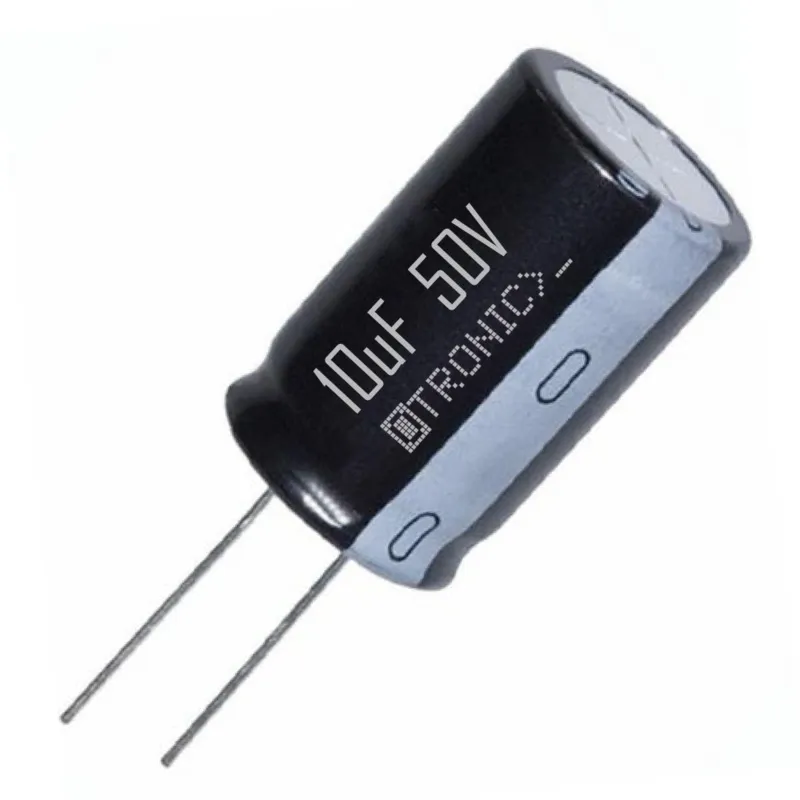 10x Kondenzátor 10uF 50v elektrolytický (ELCO) černý