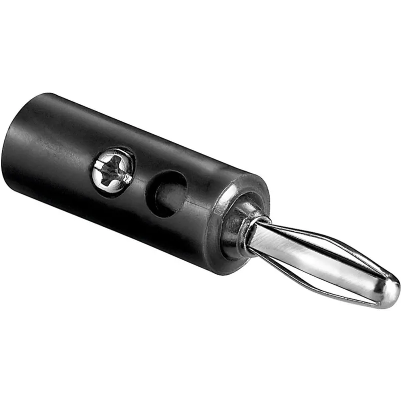 Banánový konektor 4mm černý