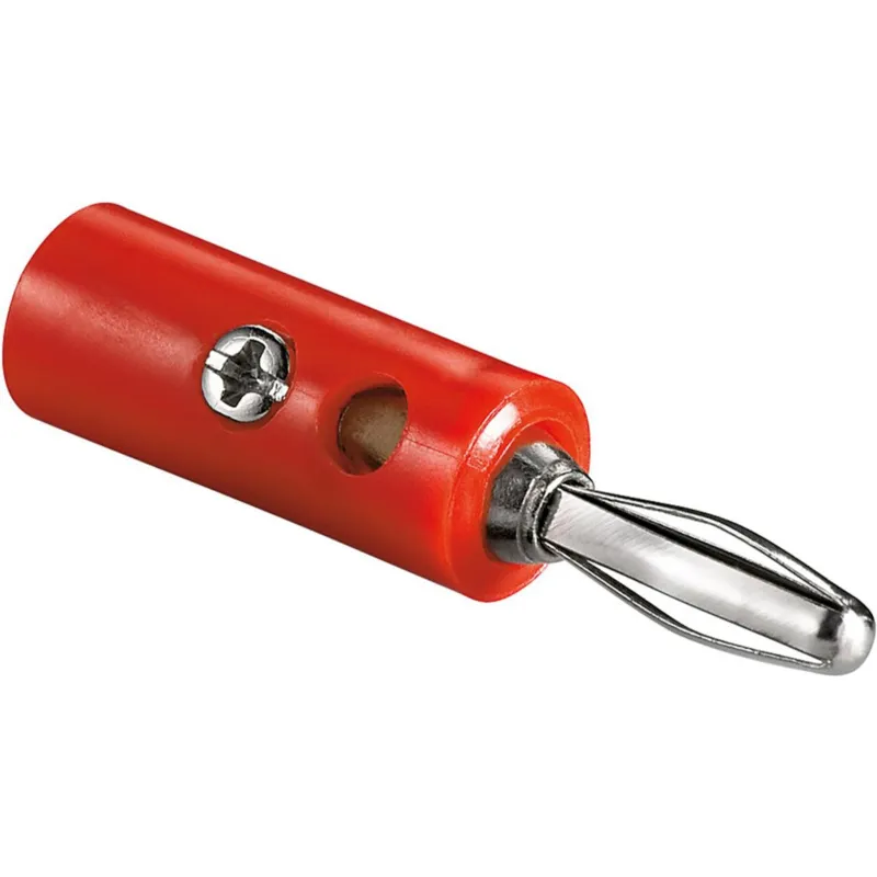 Banánový konektor 4mm červený