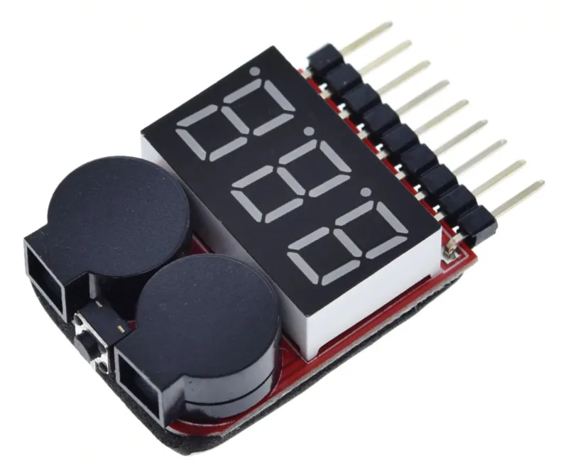 LIPO tester s alarmem a bzučákem 1S až 8S
