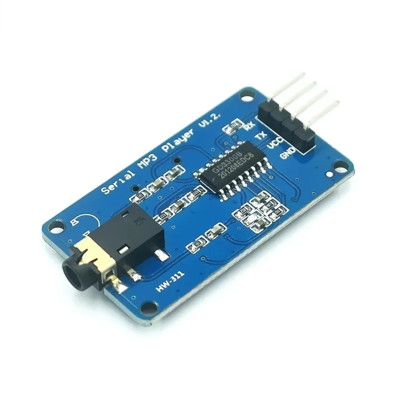 UART TTL Sériový MP3 modul s Micro SD slotem (YX5300 alternativa)