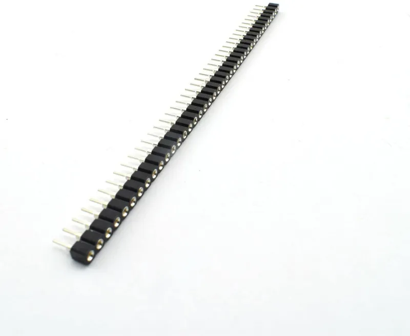 2.54Mm 40pinová kulatá samičí zásuvka pin header strip 1X40p černá