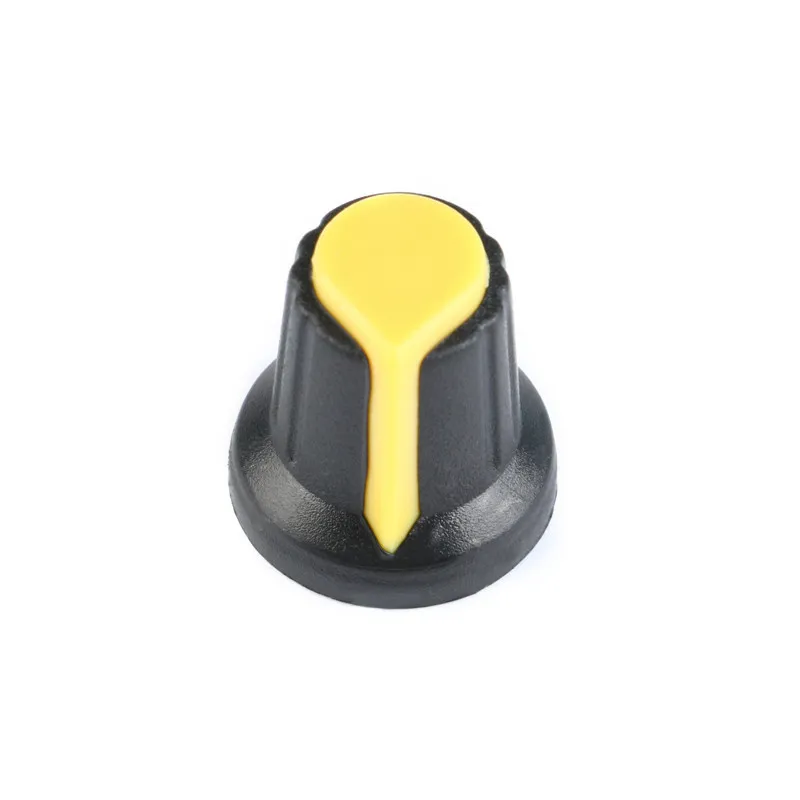 Knoflík pro potenciometr Žlutý 15mm 17mm