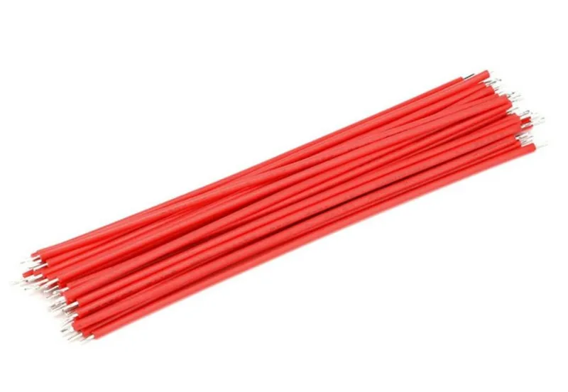 24AWG 15cm Pocínovaný měděný elektronický vodič červený